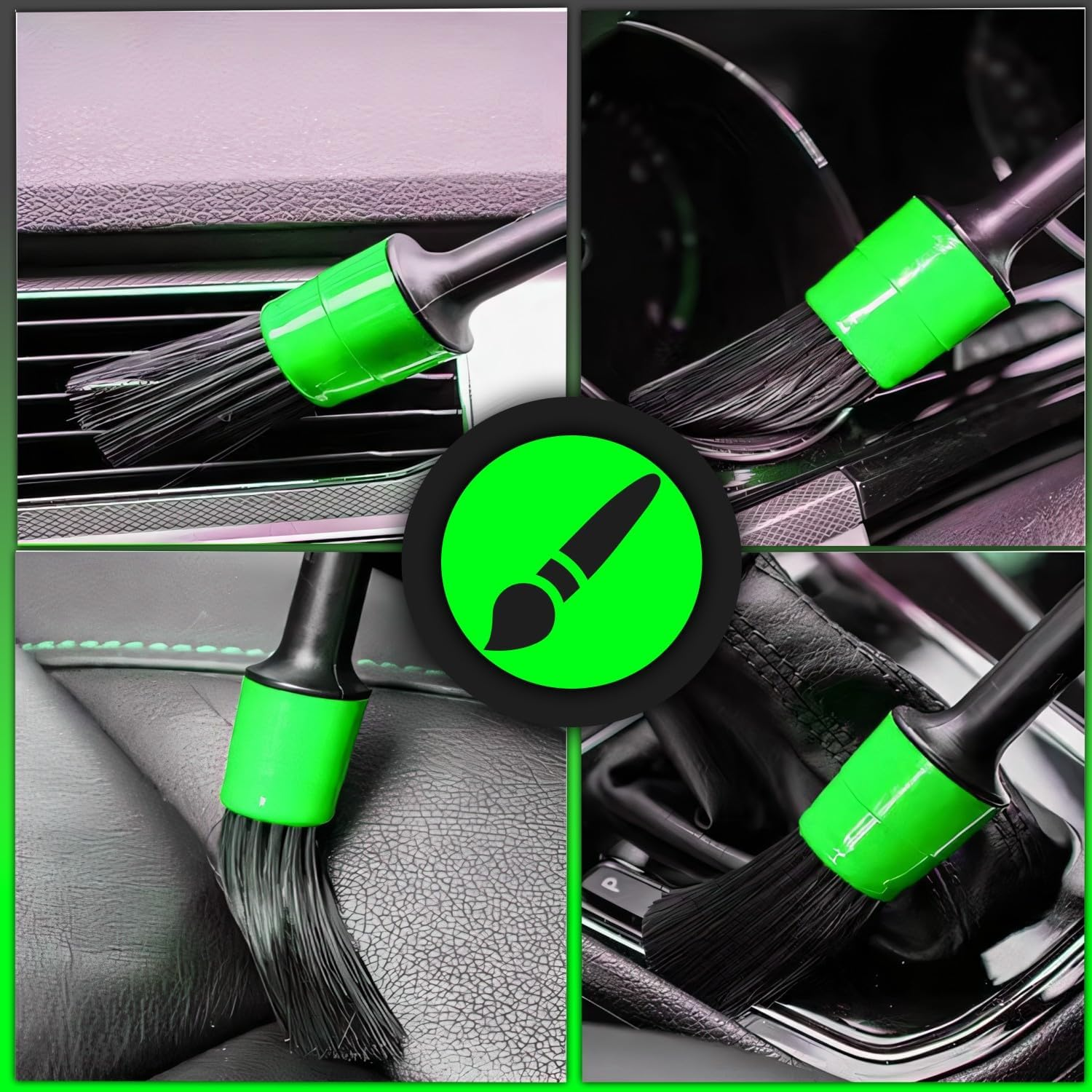 Retoo Car Cleaning Set 21 Pieces Car Care Set, Cleaning Brushes, Microfibre Cloths, Rim Brush, Car Wash Brush, Wash Set for Interior and Exterior, Cordless Screwdriver Brushes image number 3