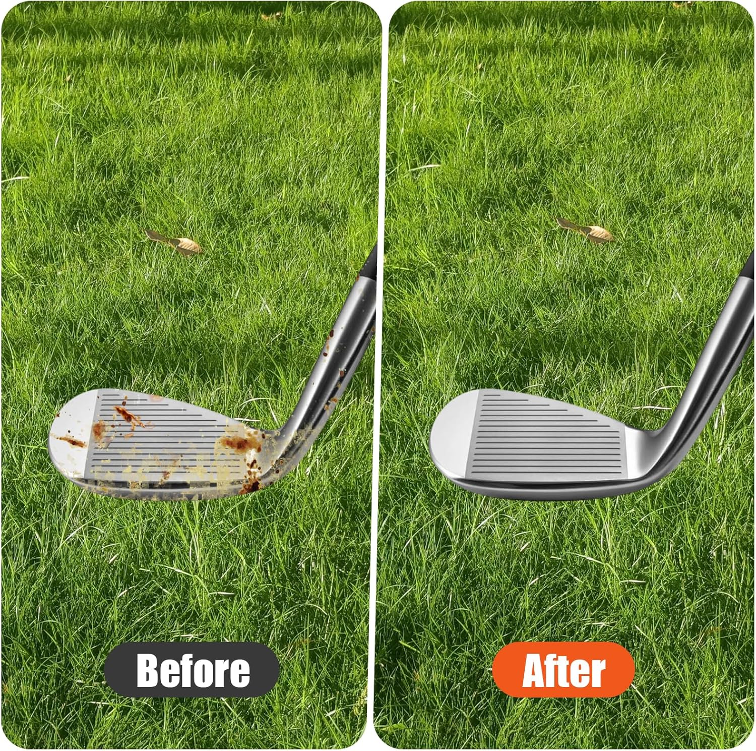 Golf Club Cleaner Brush with Water Spray Bottle, Strong Bristles Non-Leaking Stretchable Golf Brush with Microfiber Golf Towel (11.8 * 11.8 In), Golf Groove Cleaner Kit