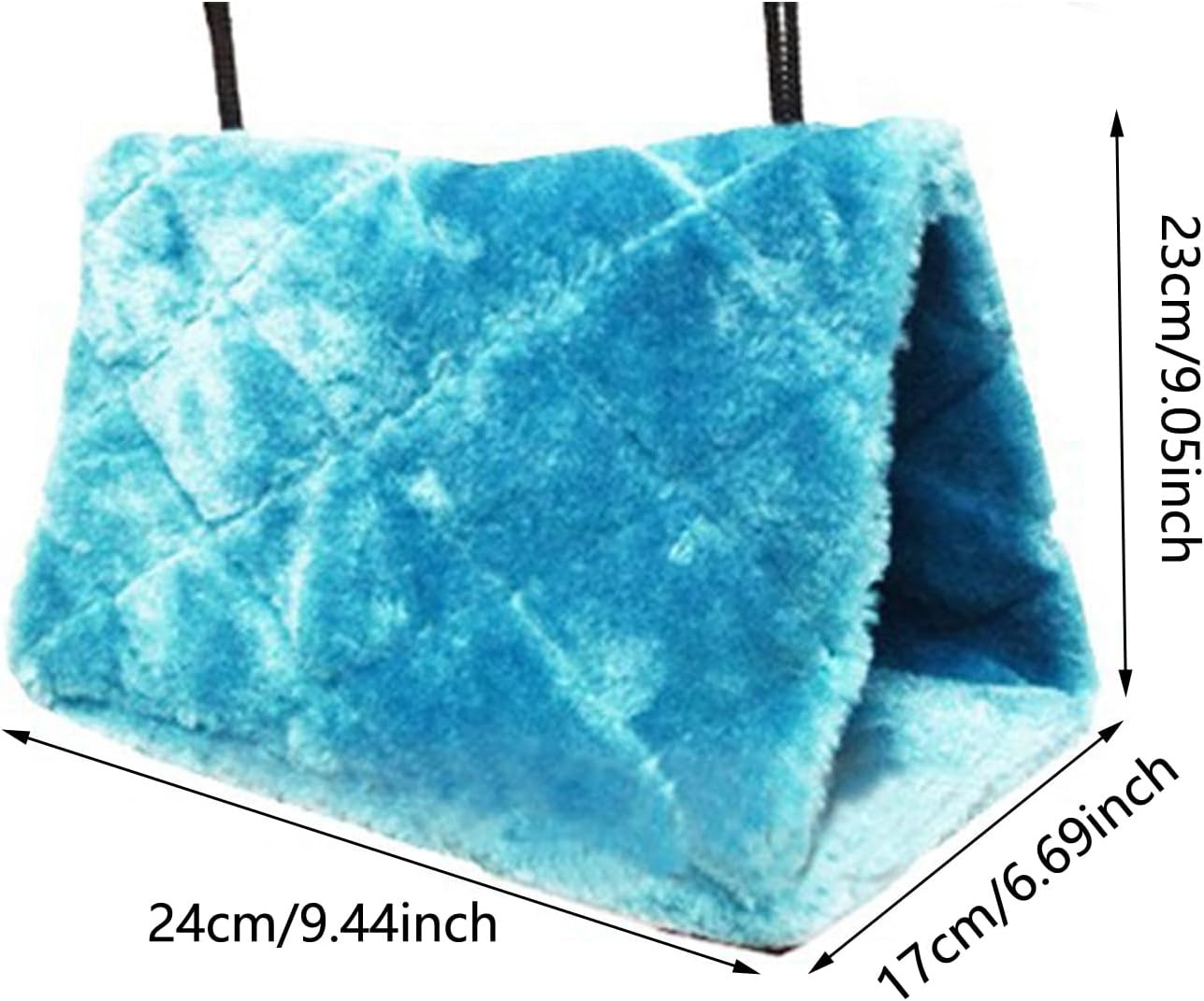 Warm Bird Nest House Bed Hanging Hammock Hanging Cage Plush Pet Bird Hut Nest Happy Snuggle Cave Tent for Parrot Parakeet Cockatoo Maca (Blue-M) - Blue-M image number 4