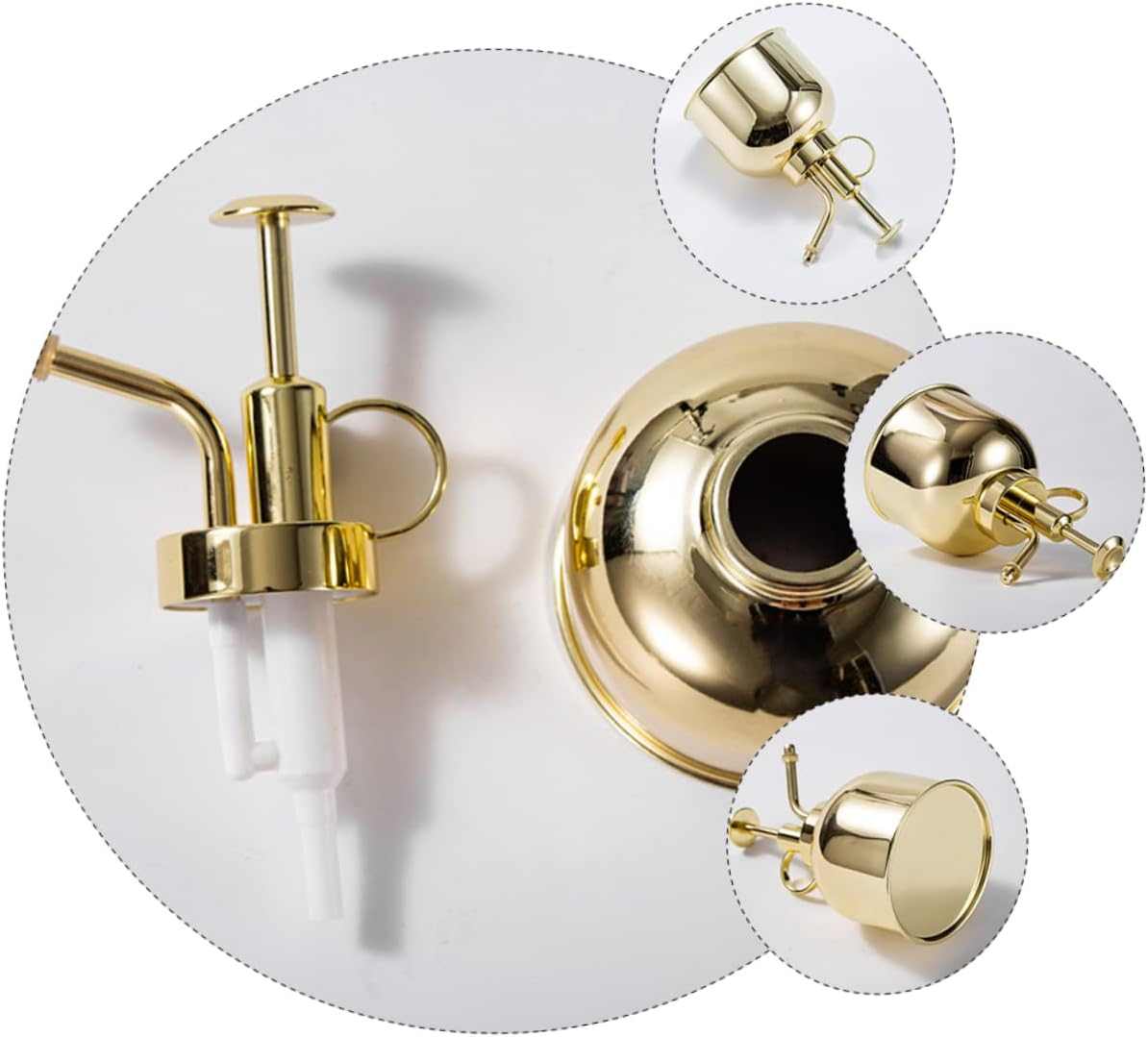 Yardenfun Retro Sprinkler Kettle Vintage Plant Spritzer for Succulent Care Stainless Watering Bottle Pump Function for Indoor Small Plant Watering image number 1