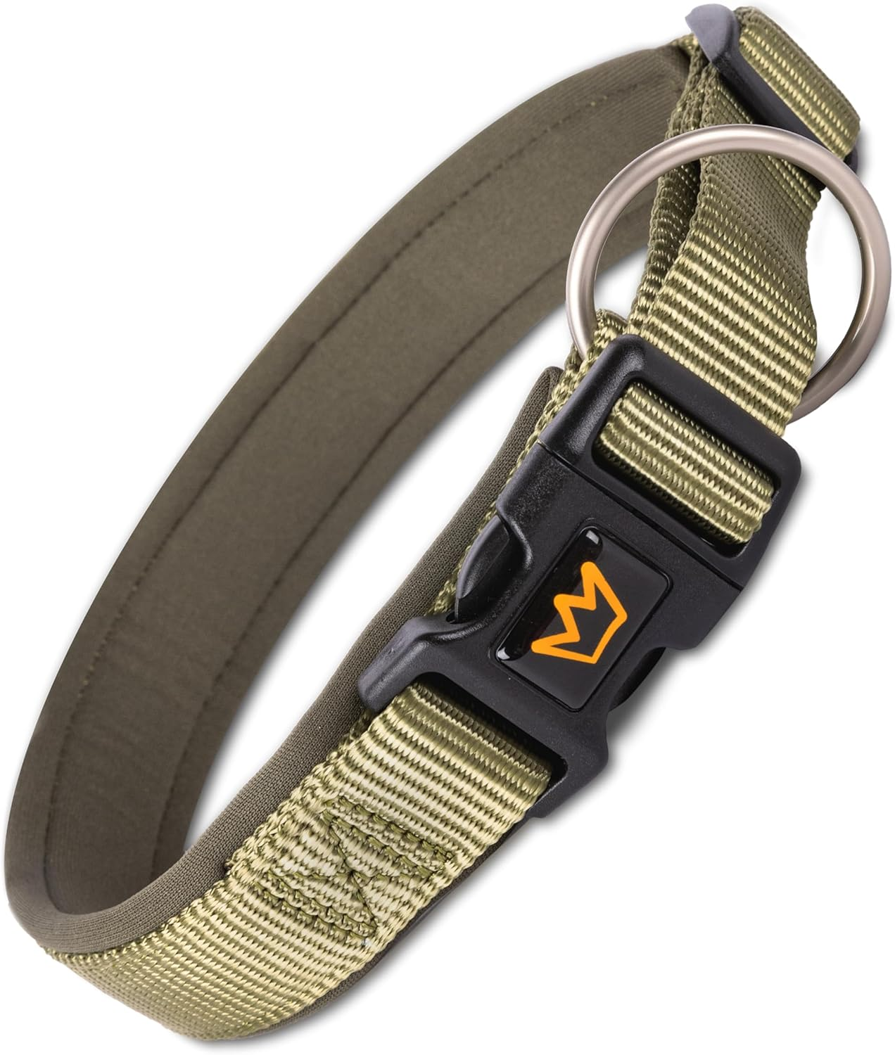 Rudelk&ouml;nig Paola Dog Collar - Adjustable Nylon Dog Collar - Reflective Dog Collar Medium Dogs in Black