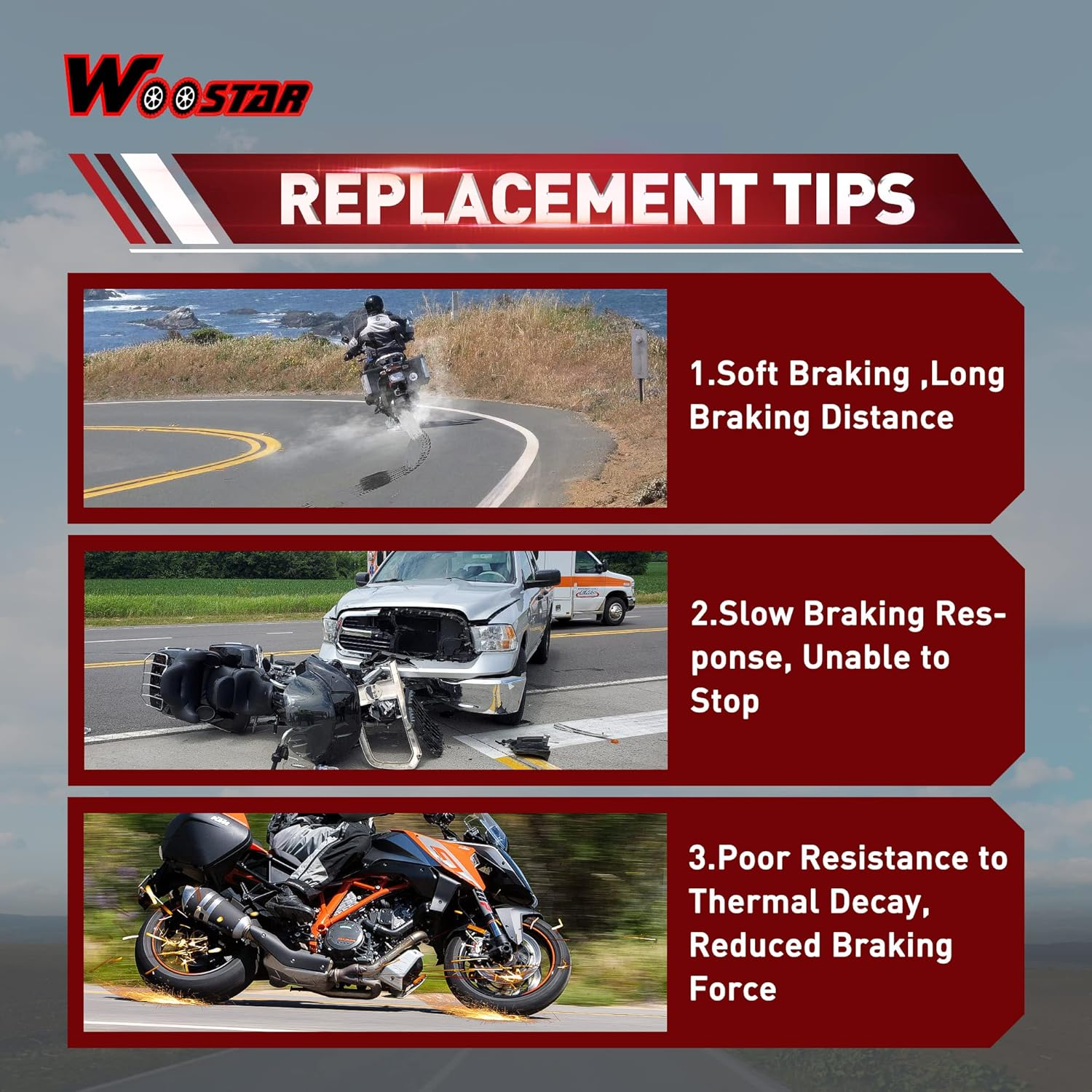 WOOSTAR Front and Rear Disc Brake Caliper Replacement for 2 Stroke 43Cc 47Cc 49Cc 50Cc Pocket Bike Dirt Pit Bike Pack of 2 image number 4