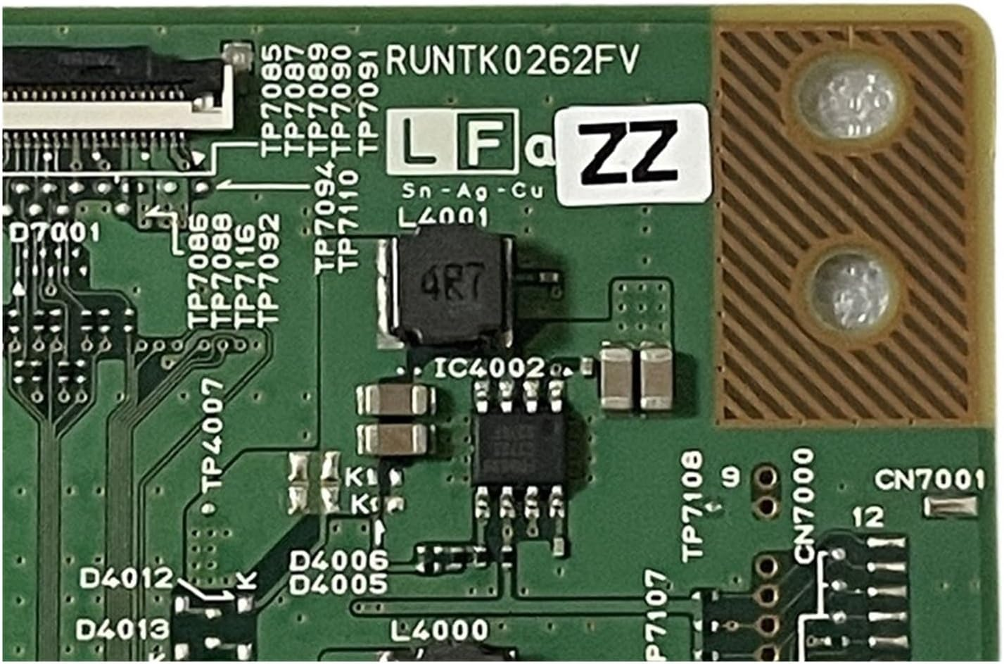 RUNTK0262FV ZZ T-CON Board 1P-016AX00-4010 70-Inch 60-Inch TV Logic Board 0262FV RUNTK0262
