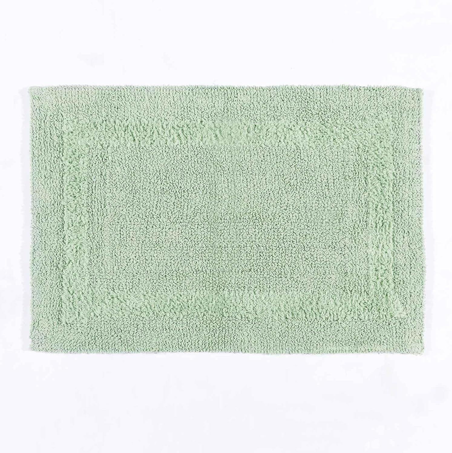 HOMESCAPES round Bath Mat Soft 100% Cotton Reversible Non Slip Washable Super Absorbent Quick Dry Grey 80Cm image number 7