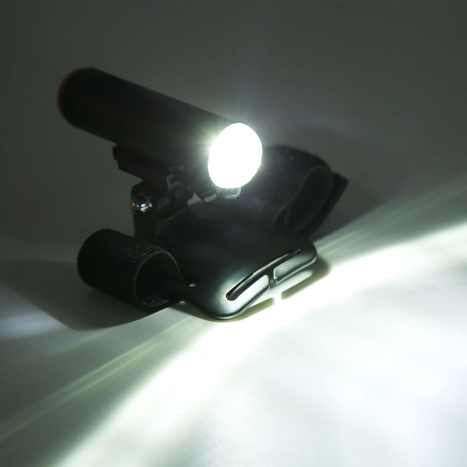 Bike Helmet Light, USB Charging 5 Modes Headlight for Cycling Camping, Adjustable Silicone Aluminum Alloy Material for Outdoor Sports, Running, Night Activities, Multi-Use Sce image number 2