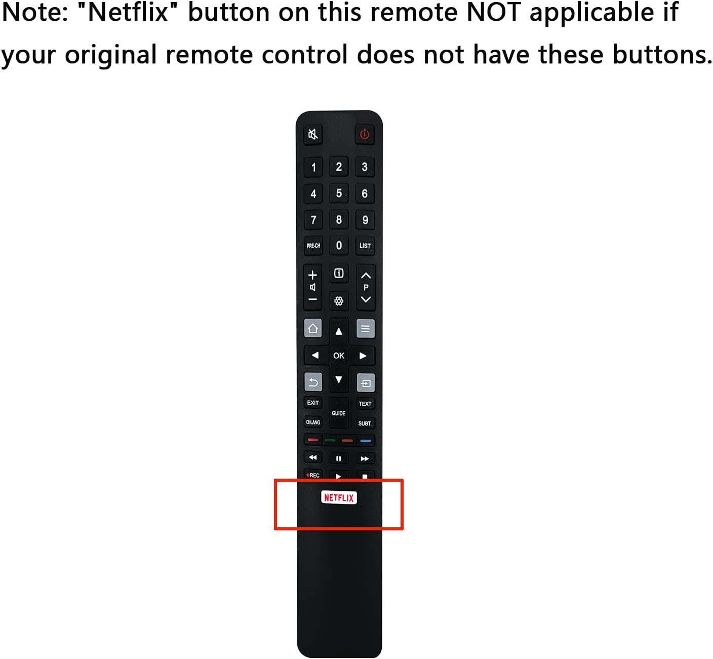 RC802N YAI2 Replaced Remote GRC802N for TCL TV 32S6000S 40S6000FS 43S6000FS 49S6000FS 55S6000FS 49C2US 55C2US 65C2US 75C2US 75C2US 50E18US 55E18US image number 2
