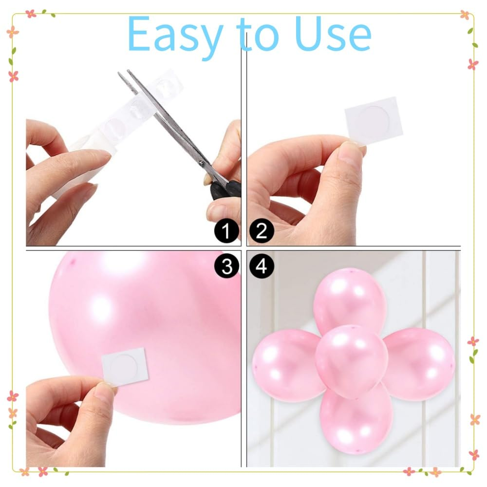 12Rolls Clear Balloon Glue Point, Removable Adhesive Double Sided Dots of Glue Tape,For Craft Scrapbook Birthday Christmas Wedding Decoration(1200 Pcs) image number 1