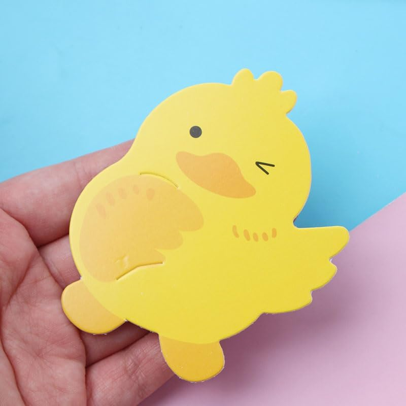 Ximimark 1Set/100Pc Cute Little Yellow Duck +Bunny Party Lollipop Decoration Card Christmas Decoration Supplies Easter Gift