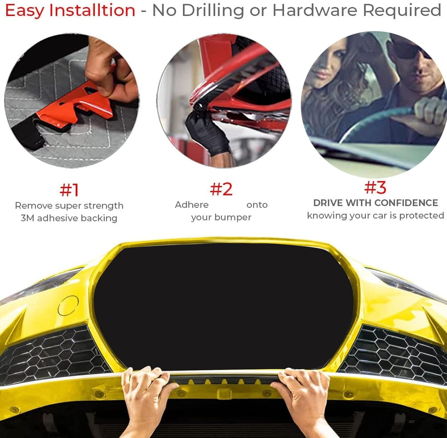 ZDETGU 8Pcs Front Bumper Scrape Guard Set Rubber Black Universal Bumper anti Scratch Protector Car Protector image number 6