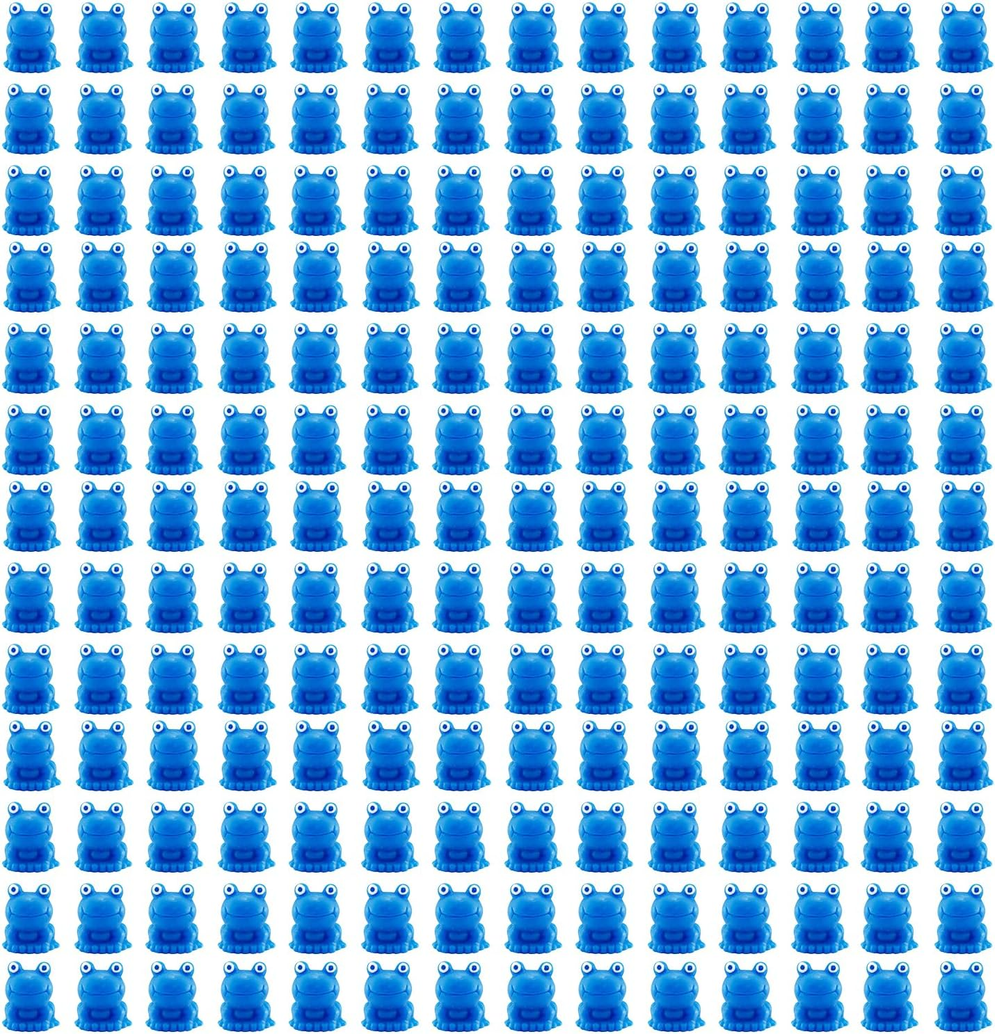 220 Pcs Mini Frogs, Bright Color Tiny Plastic Frogs for Home Fairy Garden Decor (Blue)