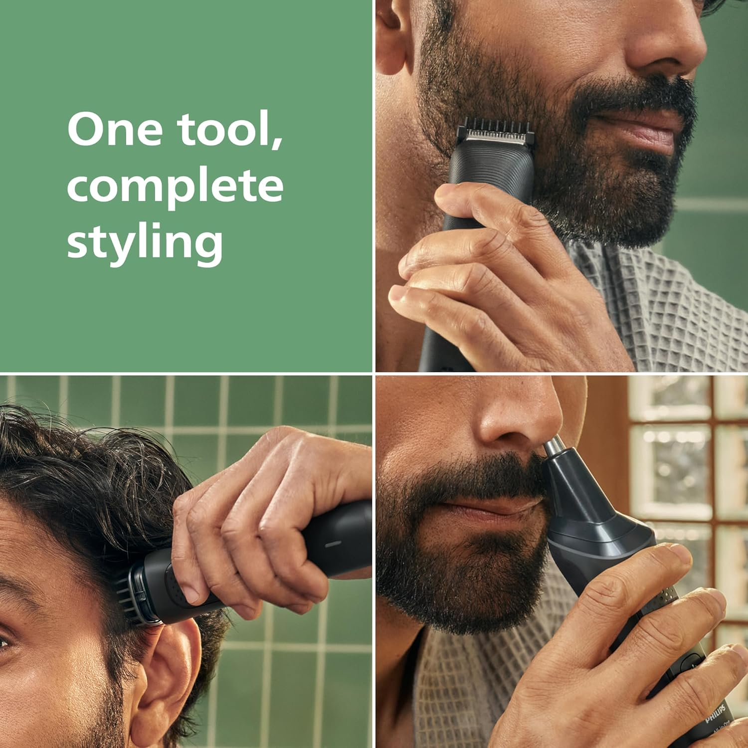 Philips Multigroom 3000 Series All-In-One 7-Piece Trimmer - Shaver and Clipper for Face & Head, Self-Sharpening Skin-Friendly Blades, 10 Length Settings, Model MG3930/15 image number 2