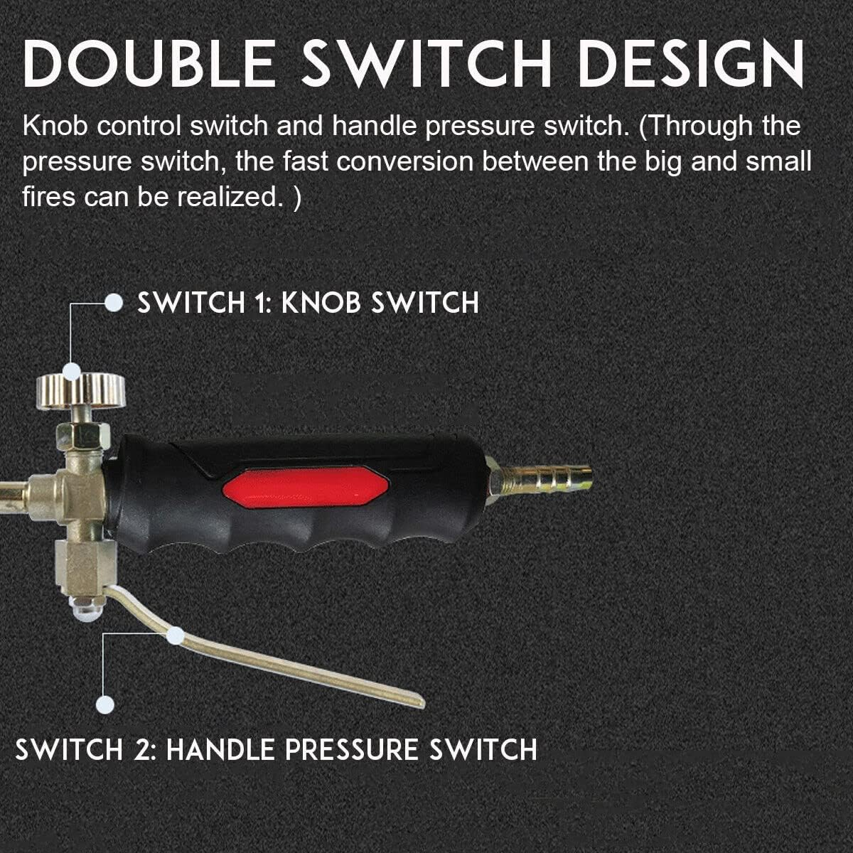 3 Nozzles Propane Butane Torch Weed Burner Weed Torch Gas Blow Torch Head for Burning Weed, Roof Insulation and Roads Paint Removal (Propane Butane Not Included) image number 2