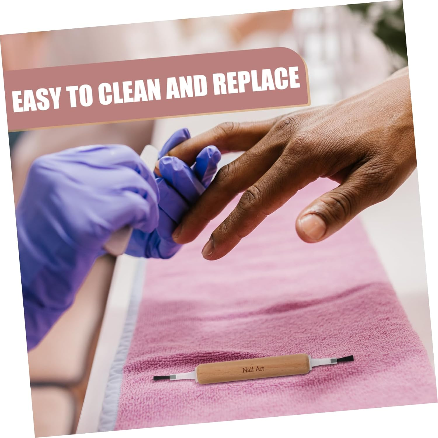 SAFIGLE Nail Liner Kit Dual Head Replacement Brush Set for Manicure Pedicure Supplies image number 2