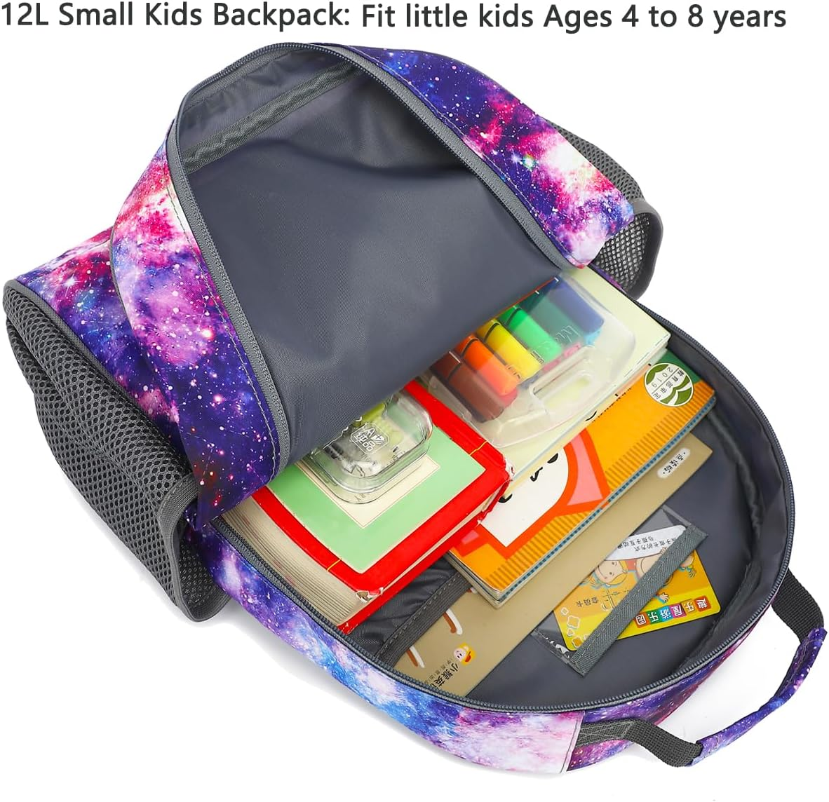 Flowfly Kids Backpack for Boys Girls, Simple Bookbag for Daycare Kindergarten School Travel, Small Modern Bag image number 6