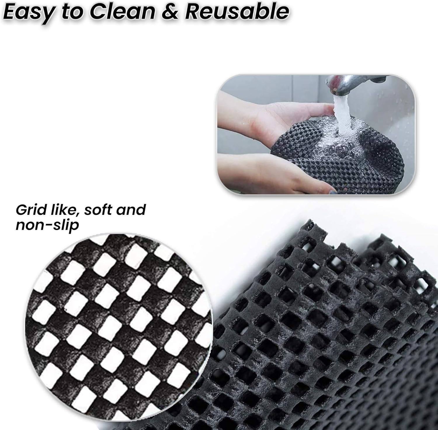Zento Deals Extra Strong Car Roof Mat for Cargo Bag - Mesh Rubber Mat for Car Roof Carrier Bag-Anti-Slip, Extra-Cushioning, Car Roof Padding, and Home Rubber Mat, Grip, Universal Usage, Car Roof Racks image number 4