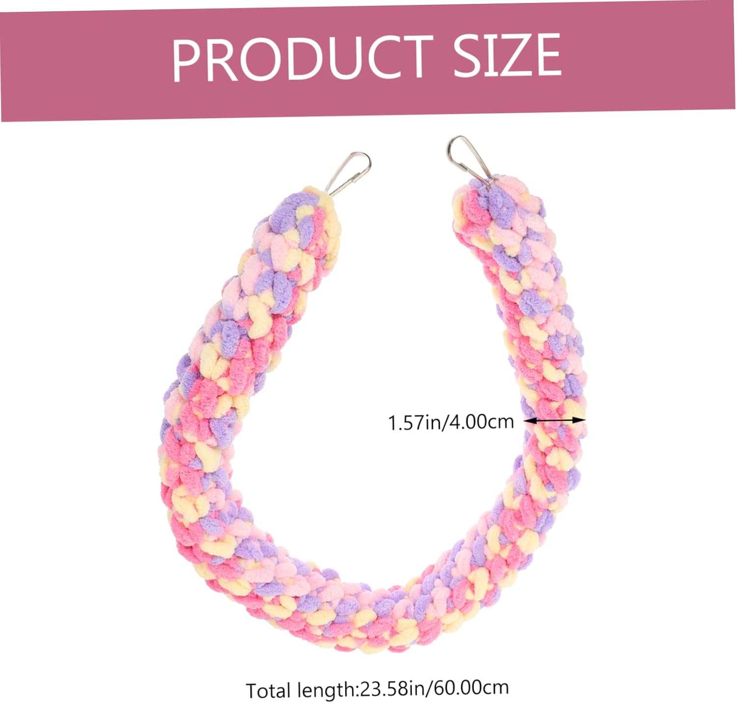 Climbing Hamster Toy and Hanging Rat Accessory, Wear-Resistant Woven Rope with Colorful Design for Sugar Gliders, Guinea Pigs, and Small Pets in Cage Play and Chewing Activities image number 4