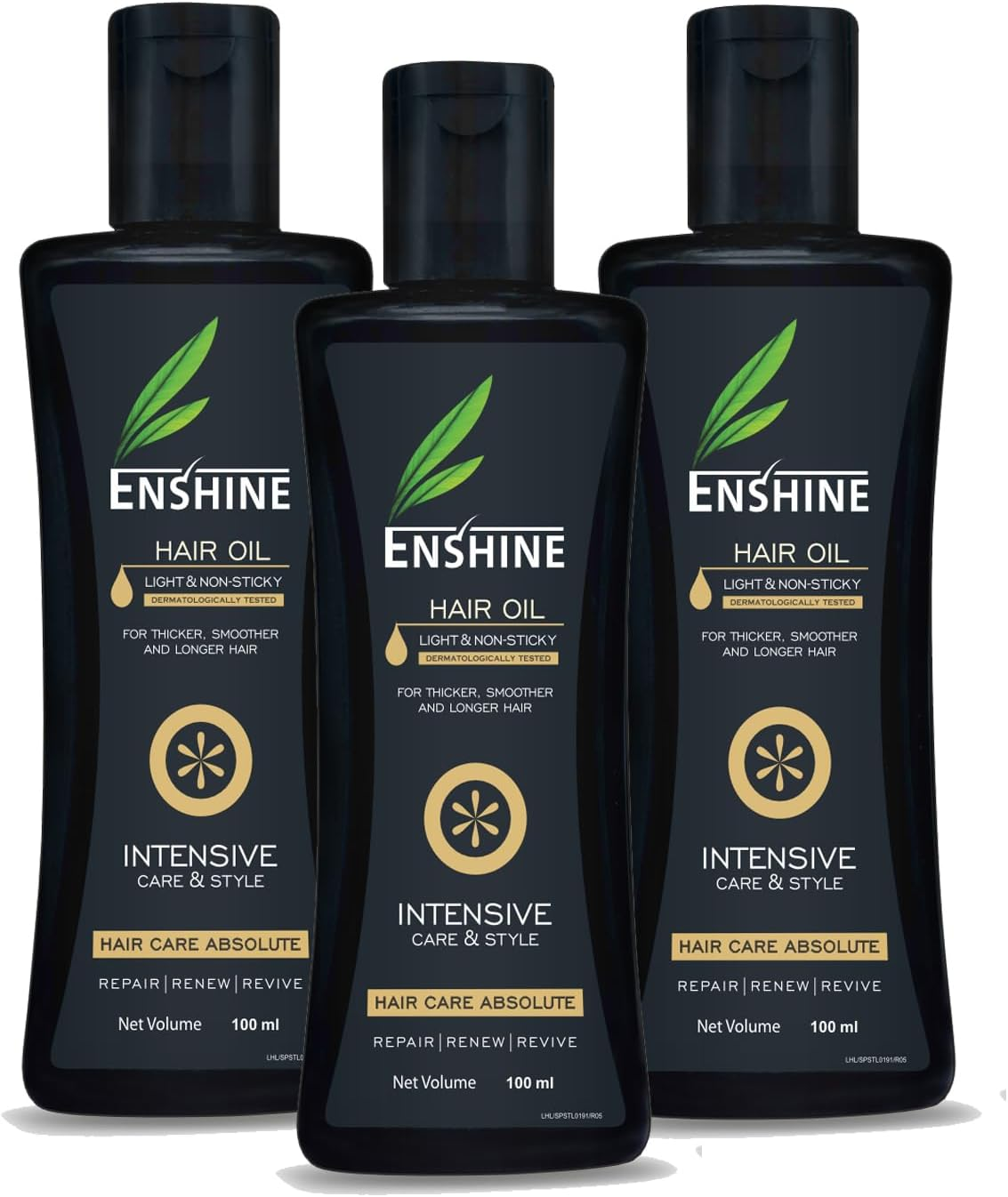 Enshine Medicated Hair Oil Combo Pack of 3 (100Ml Each) &ndash; Light and Non-Sticky | Free from Mineral Oil | Rich Blend of 21 Herbal Oils | Helps for Control Hair Fall and Make Dandruff Free Hair image number 3