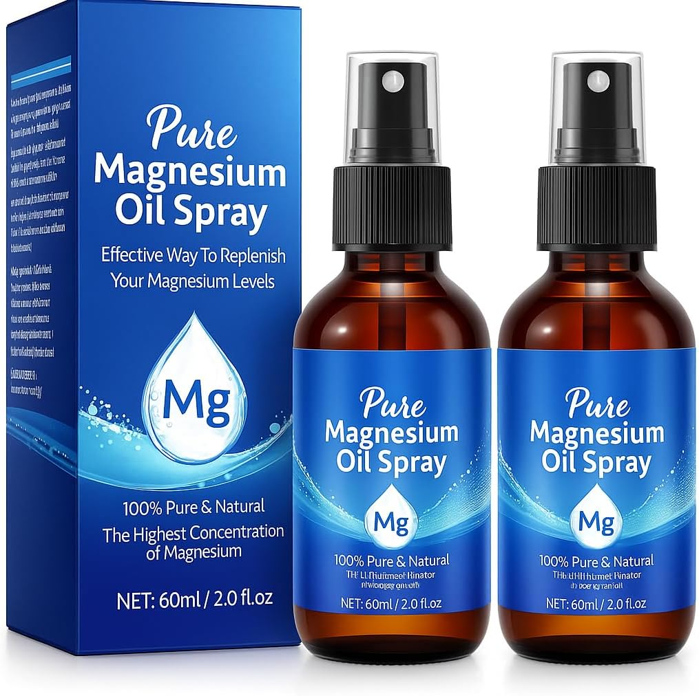 Lh-Pure Magnesium Oil Spray 2 Pack &ndash; Natural Topical Magnesium Mist for Skin &ndash; Quick Absorbing Formula &ndash; Ideal for Daily Use &ndash; 2 Fl Oz Each