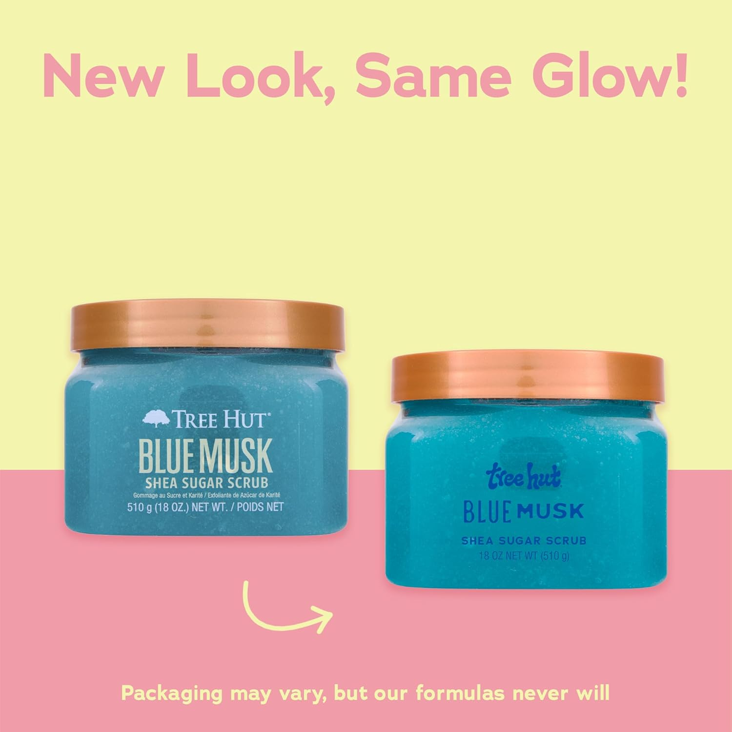 Tree Hut Blue Musk Shea Sugar Scrub, Exfoliating, Hydrating & Moisturizing Body Scrub with Shea Butter & Nourishing Essential Oils, Smooth & Soften Skin, 18 Oz image number 1