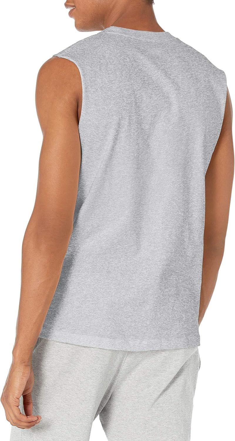 Russell Athletic Men'S Soft 100% Cotton Midweight Sleeveless Muscle T-Shirt image number 2