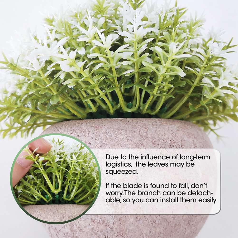 Artigreen 4Pots Artificial Plants Mini Fake Shrubs in Pots Small Faux Plants Decor Cute Artificial Greenery for Home Bedroom Indoor Office Desk Shelves Bathroom Farmhouse Coffee Table Decor image number 5