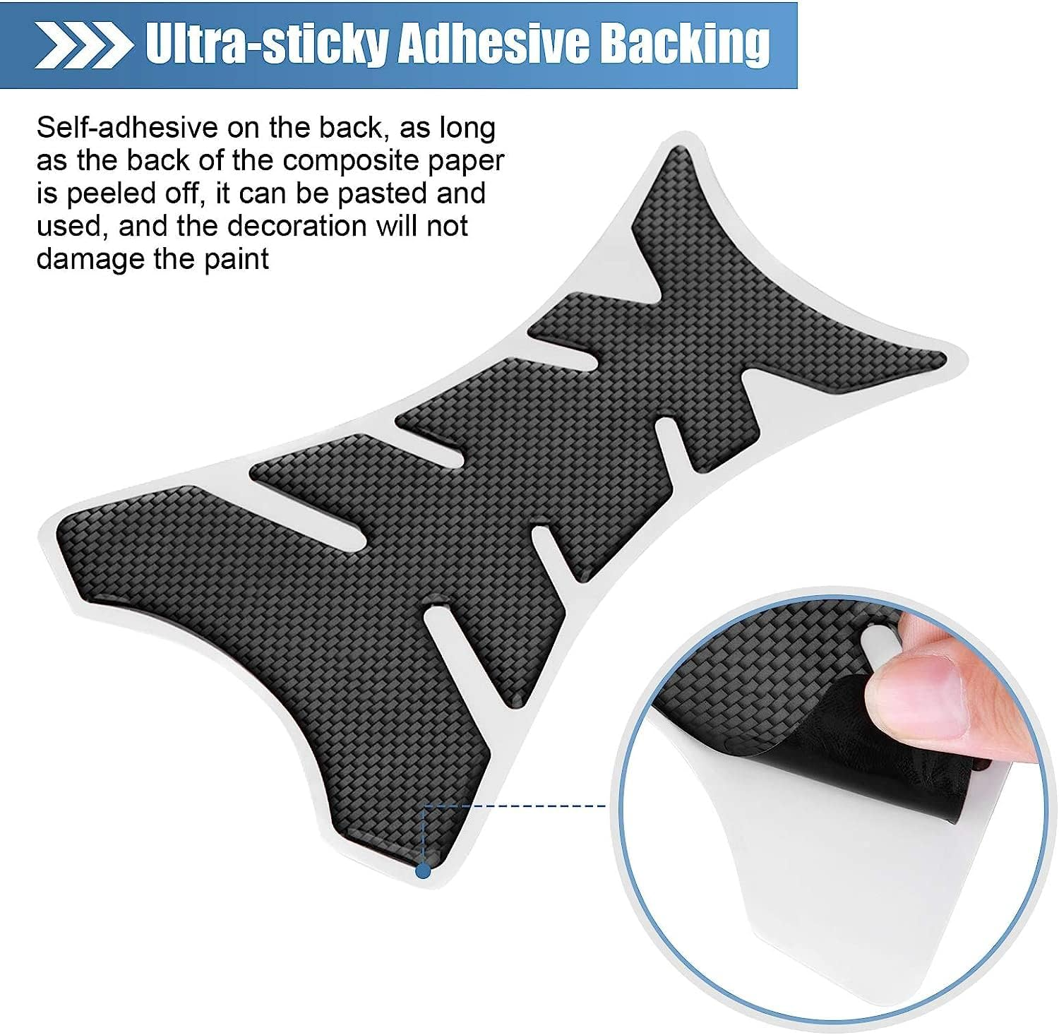 Universal Motorcycle Tank Pad Protector,Gas Tank Tank Sticker Protector Tank Traction Pads Tank Pad Protector for Motorcycle for Honda CBR 250R 500R 1000RR image number 3