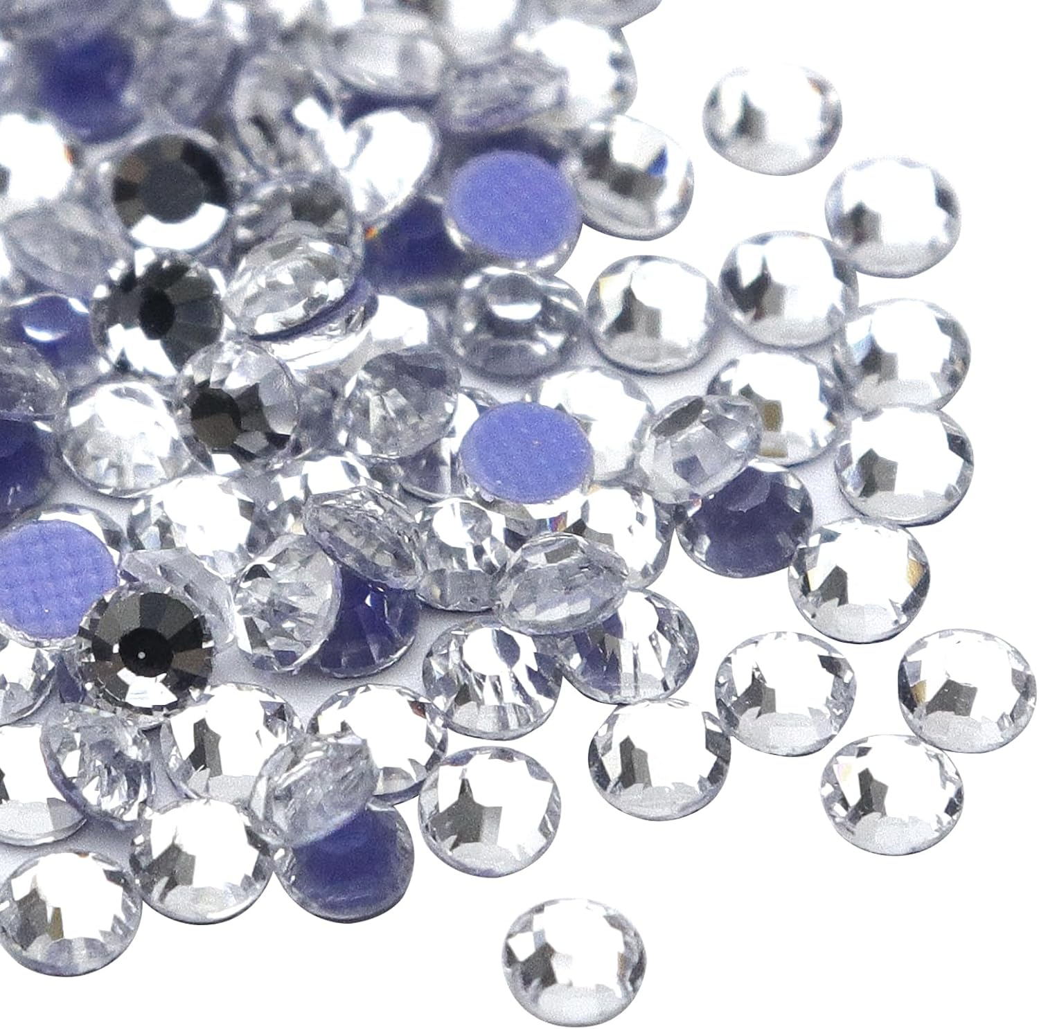 Sularpek Hotfix Rhinestones, 2880 Pieces Hot Fix Crystals Flat Back Rhinestones, SS10 Hotfix Glass Rhinestones, Nail Art Gemstones for Crafts for Clothing, Shoes and DIY
