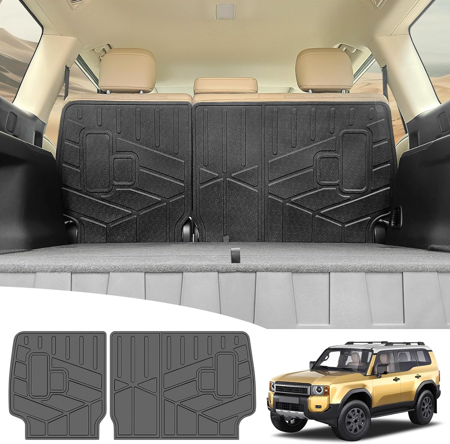 JTYZSM Trunk Mat for 2024 2025 Toyota Land Cruiser Prado 250 LC250 5 Seat Rear Cargo Mat All Weather Protector Cargo Liner for 24-25 Toyota Land Cruiser 250 Accessories