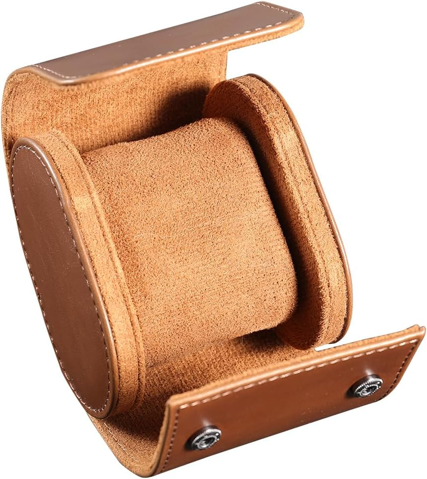 ROSELLE Watch Roll Travel Case for Men and Women - 3 Watch Organizer with Innovative Removable Pillows & Solid Dividers for Home, Travel and Display (Black Cross) image number 4