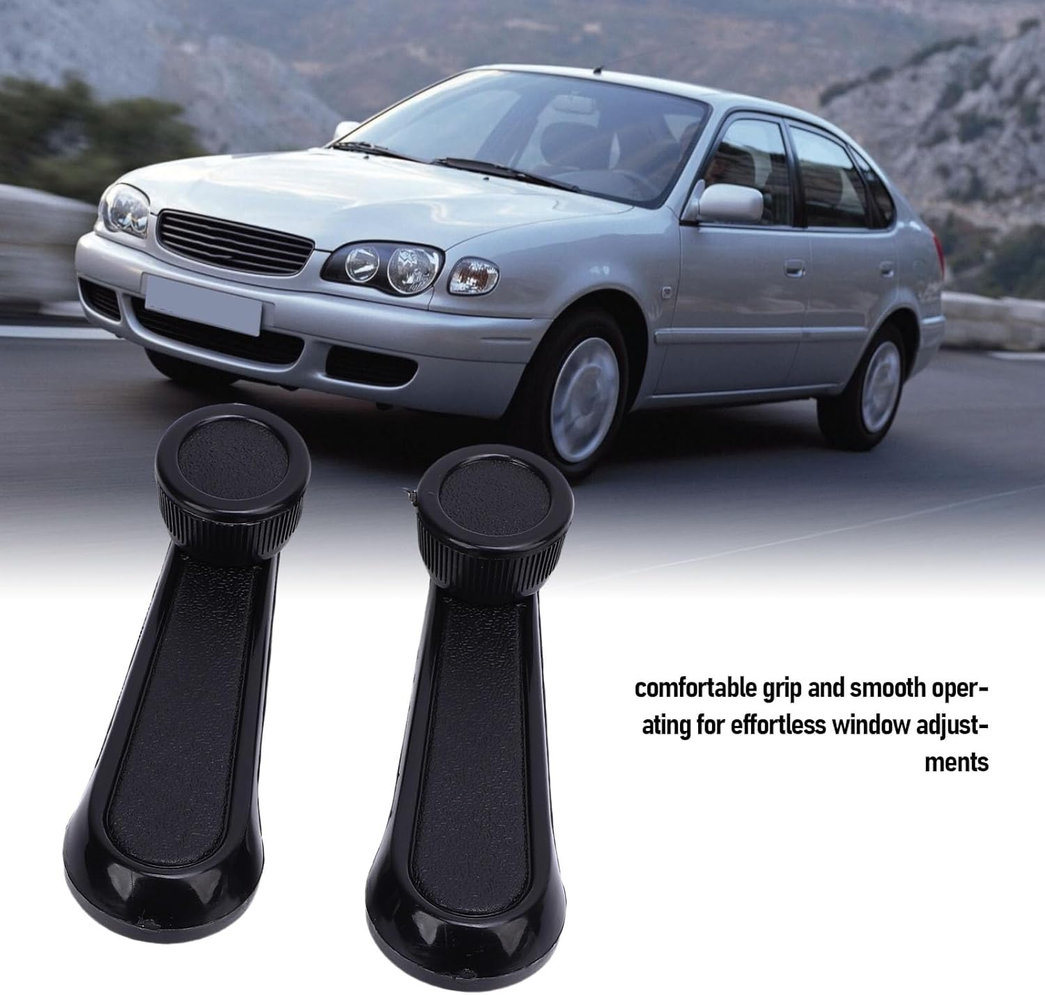 Interior Window Crank Handle, 6926004020B0 Car Window Winder Crank Door Handle Manual Regulator Replacement for ; for Tacoma (Black) - Black image number 3