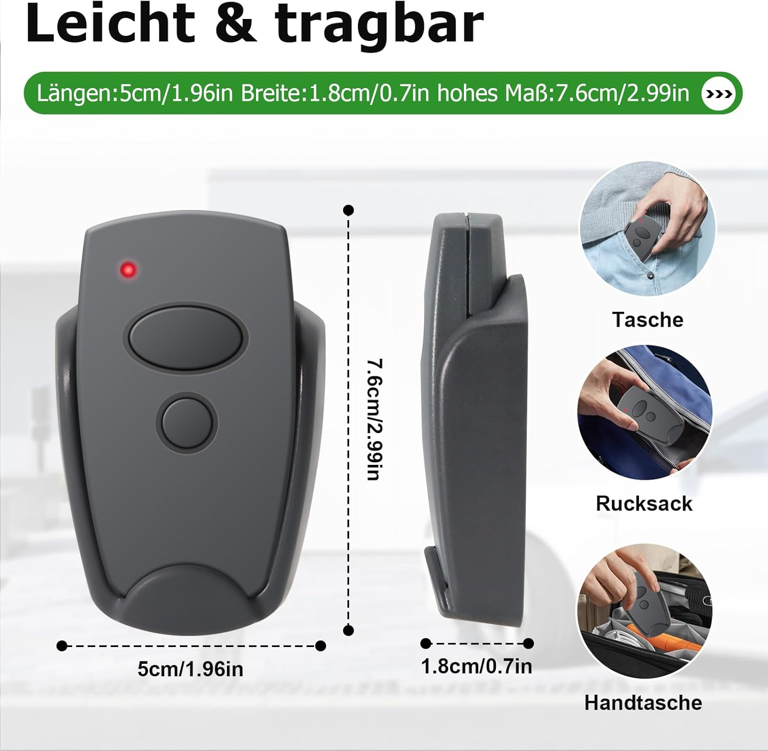 Marantec Handheld Transmitter 868.3 Mhz for 302 384 304 313 321 323 131, Replacement Remote Control for Marantec, 2 Channel, Pack of 3 image number 3