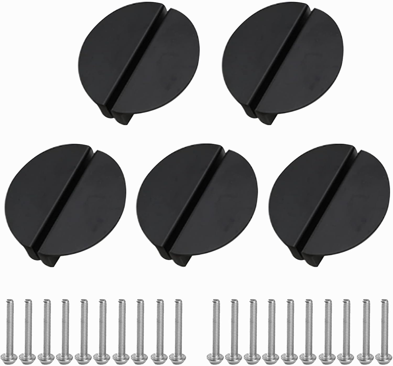 Acbbmns 10-Pack Semicircle Cabinet Handles Hole Centers 2.5 Inch(64Mm), Brass Half Circle Moon Drawer Pulls Kitchen Cupboard Dresser Knobs with Screws