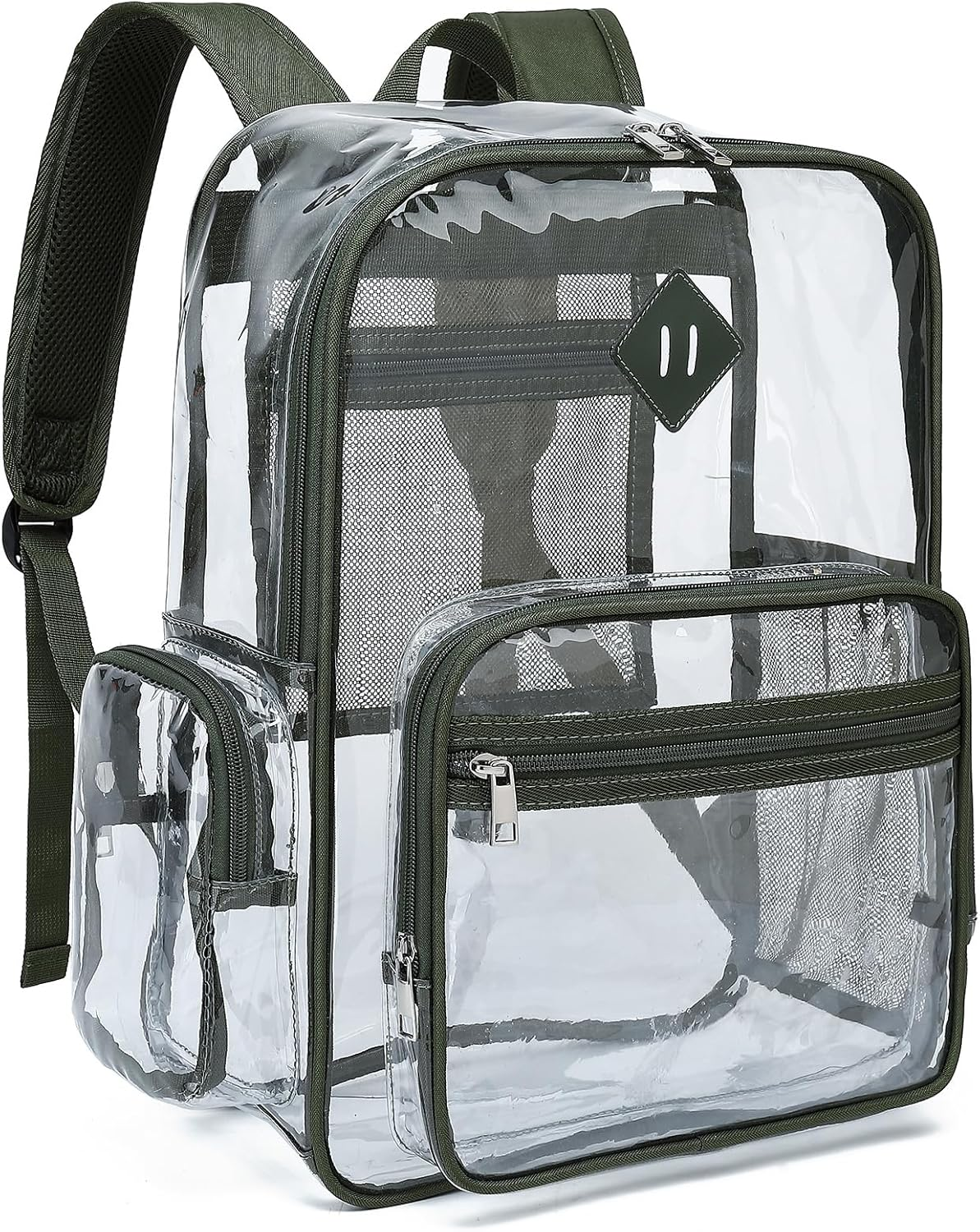 Fuyicat Heavy Duty Clear Backpack for Girls Boys Women Men, PVC Transparent School Backpacks See through College Bookbag