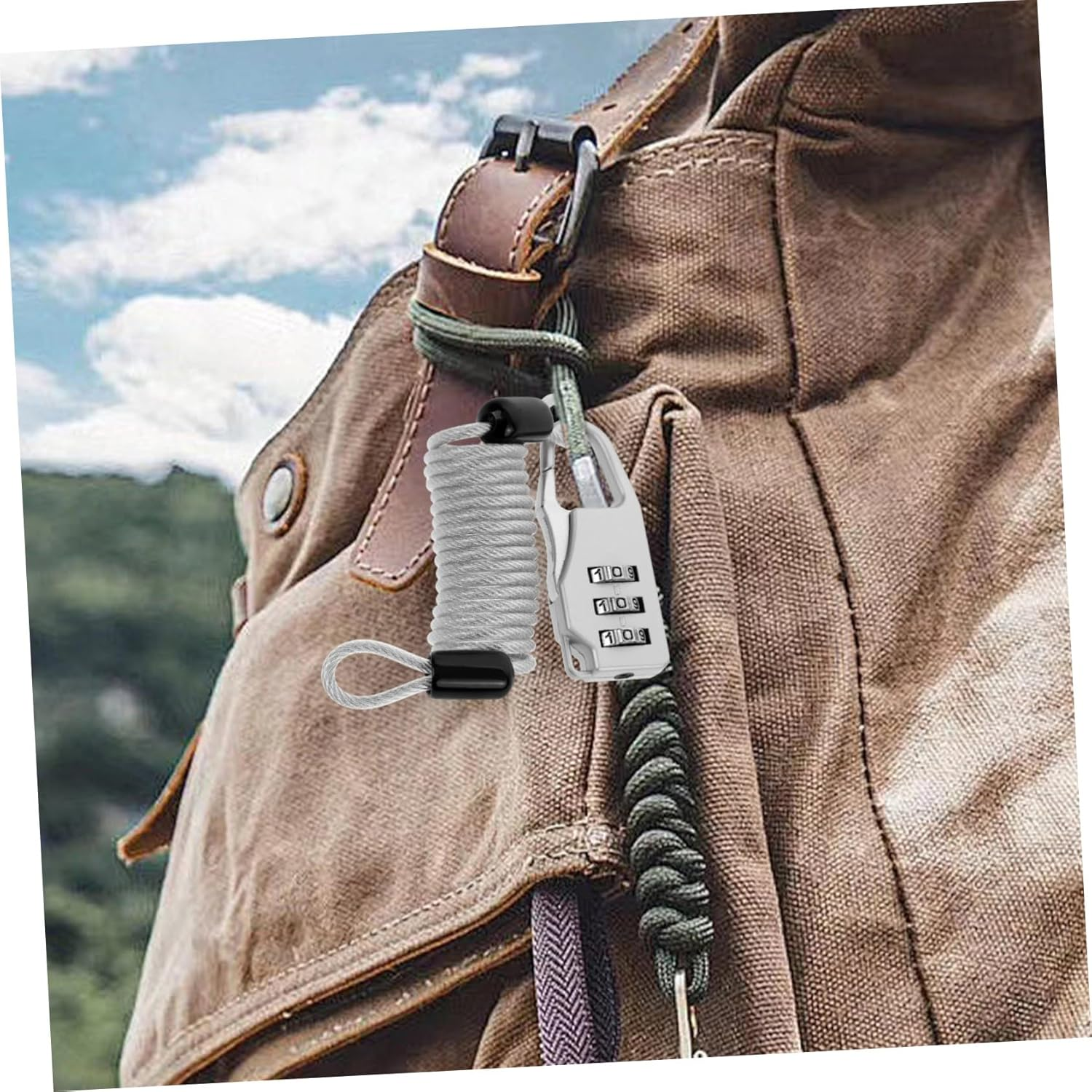 Gatuida Theft Wire Rope Lock Cable Locks for Ski Snowboard Kayak Travel Portable image number 1