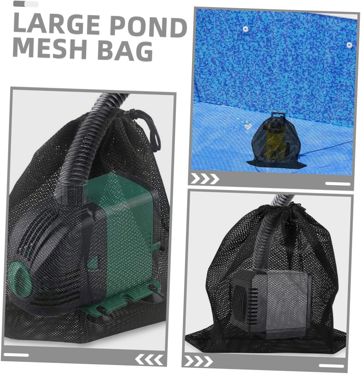 Gadpiparty Large Pump Mesh Protection Bag with Drawstring Precision Polyester Filter Mesh for Outdoor Ponds and Aquariums Easy Install image number 5