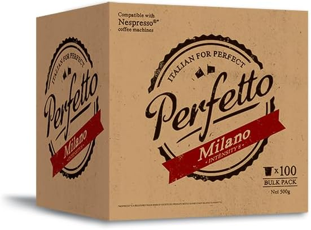 Perfetto Milano 100Pk Nespresso Compatible Coffee Pods Intensity 8