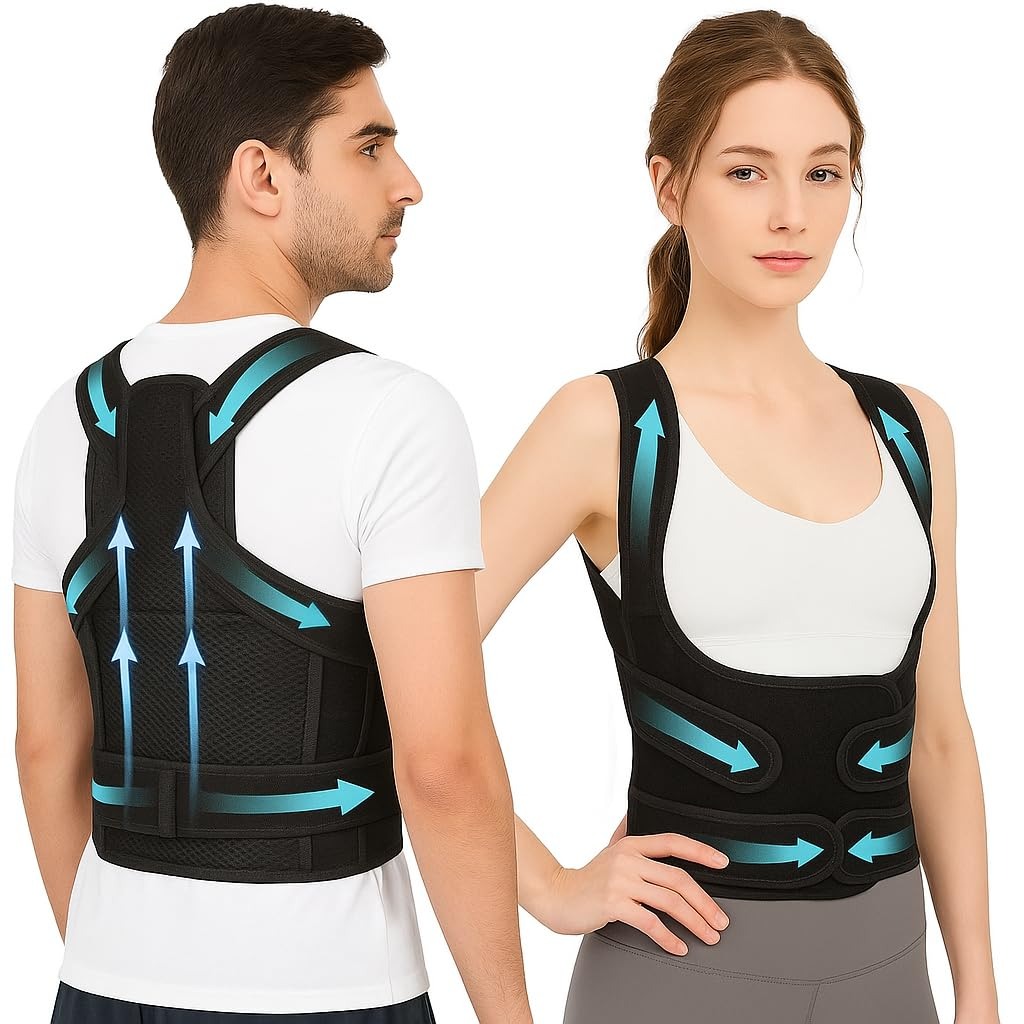 Back Brace Posture Corrector for Women and Men,Shoulder Straightener,Adjustable Full Back Support,Posture Corrector- Improve Posture Correct Hunchback Slouching under Clothes (S) image number 3