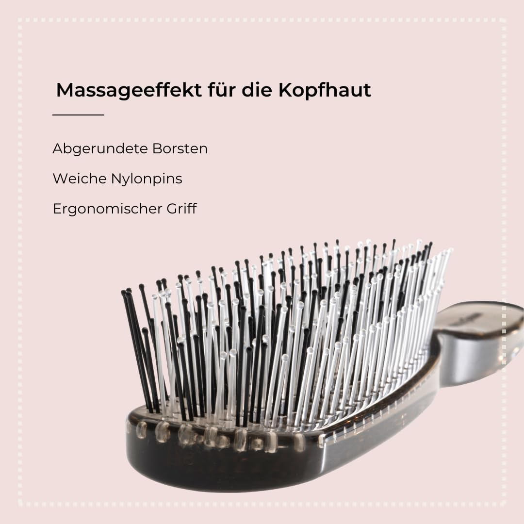 HERCULES S&Auml;GEMANN - 8201 Deluxe Magic Brush | Hair Brush without Pulling | Hair Detangling Brush with 8 Rows for Men and Women image number 1