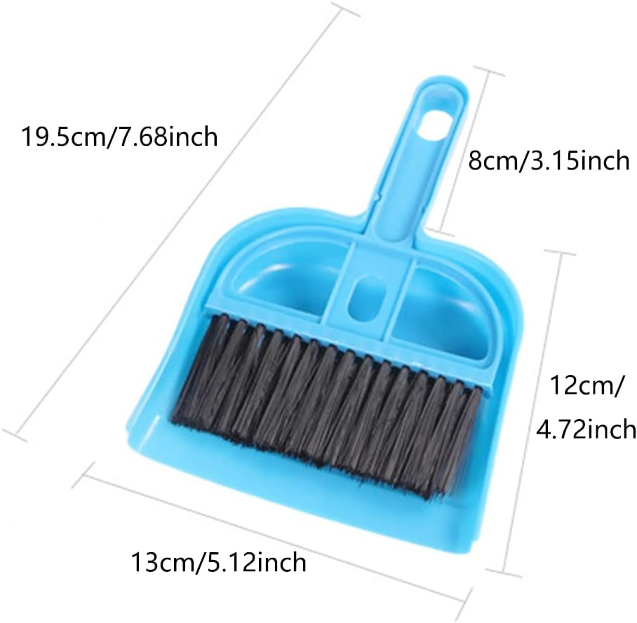 Mini Dustpan Brush Set Portable Plastic Brush Cleaning Dustpan for Cage Cleaning of Animals, Guinea Pigs, Rabbits, Hamsters, Reptiles (Red) - Red image number 6