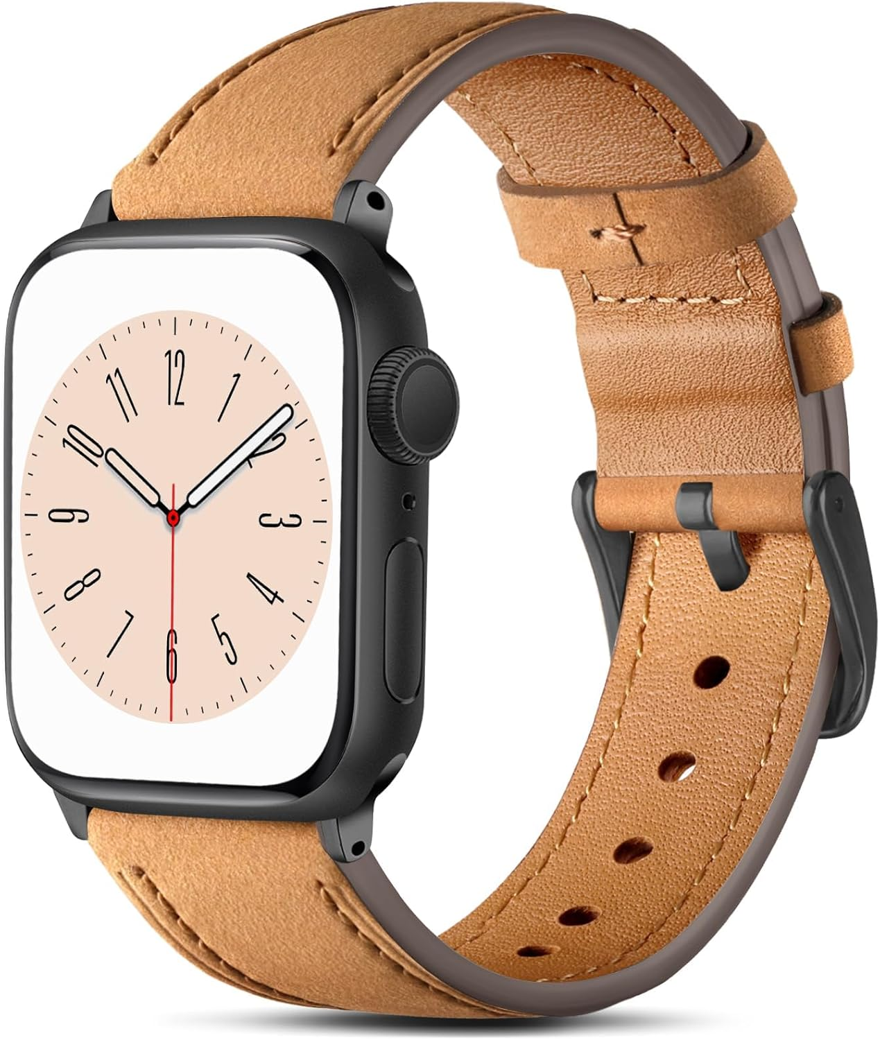 WJK Compatible with Apple Watch Series 11 10 9 8 7 6 5 4 3 2 1 SE and Iwatch 38Mm 40Mm 41Mm 42Mm Women Men, Top Grain Genuine Leather Replacement Wristband for Apple Watch, Multi Colors