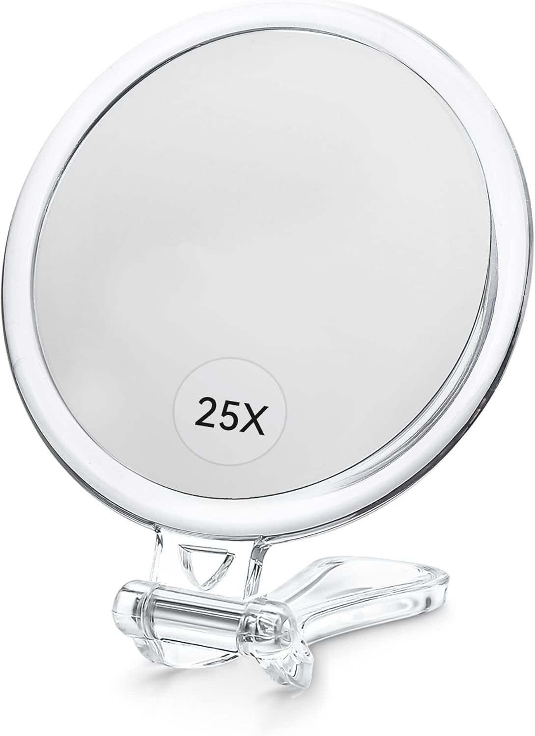 MIYADIVA Hand Mirror, 25X Magnifying Mirror with Handle, Magnifying Makeup Mirror with Double Side 25X/1X Magnification, Handheld Mirror Use for Travel Makeup Mirror and Blackhead Removal 6 Inch image number 3