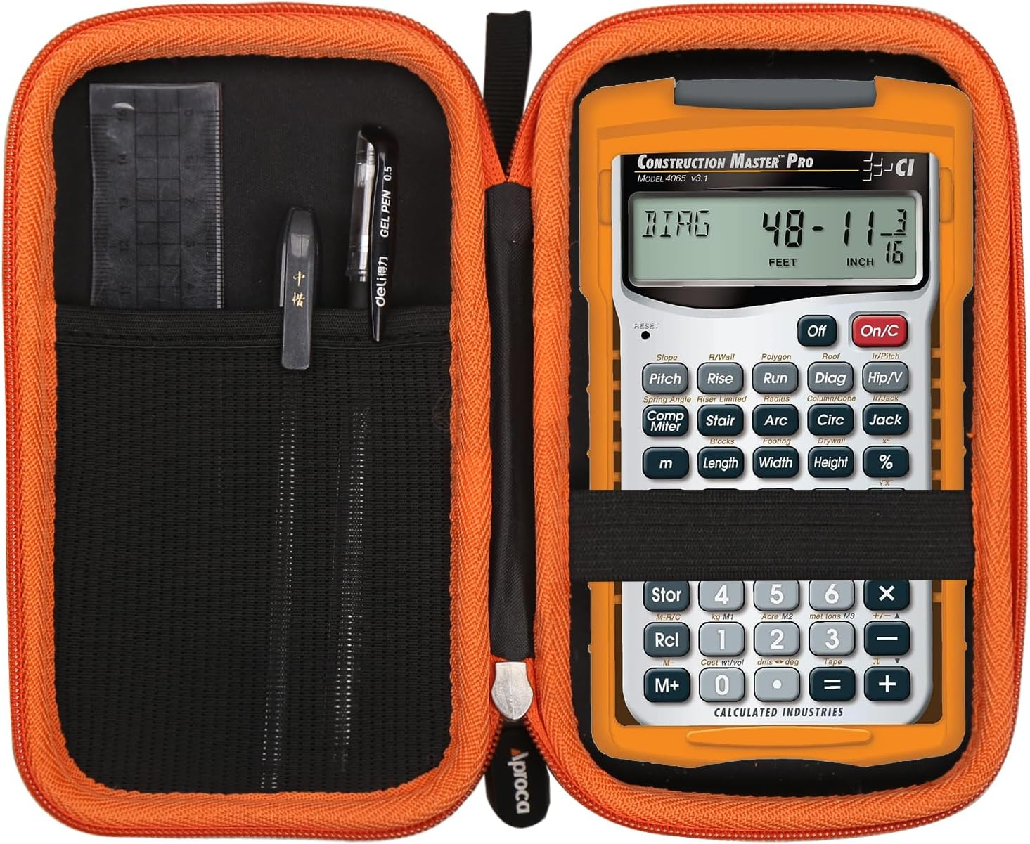Aproca Hard Storage Travel Case, for Calculated Industries 4065 4080 Construction Master Pro Calculator (Case Only) image number 4