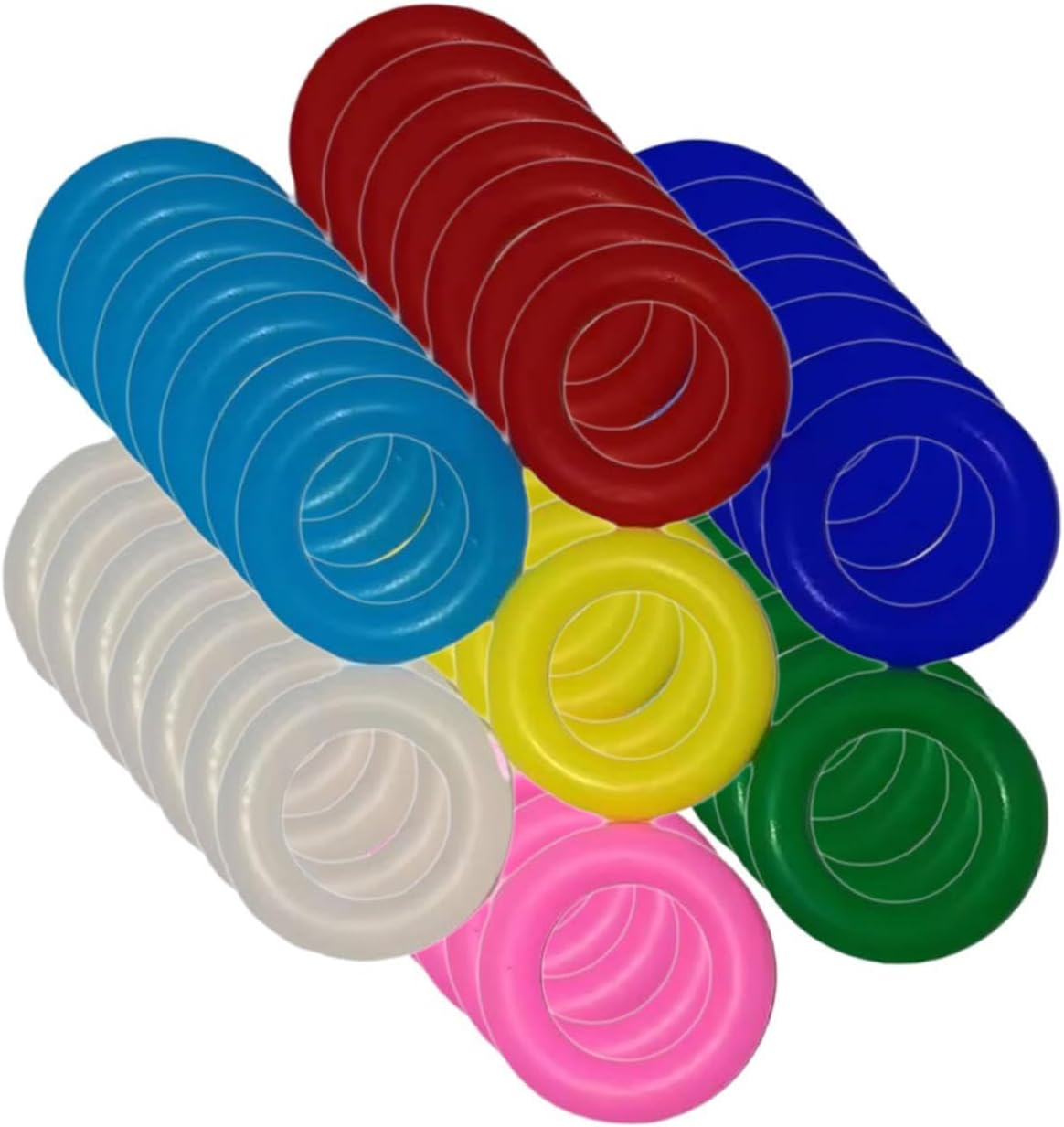 Whtkoph 100 Pcs Bird Leg Rings Foot Bands Rubber Bird Leg Bands Identification Leg Rings for Pigeons Routine Peonies, 9Mm image number 1