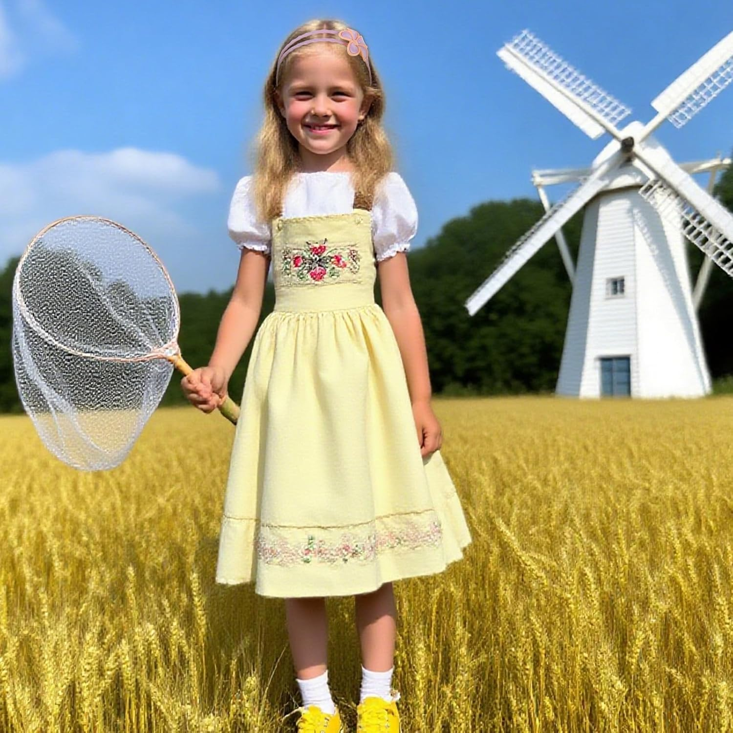 Bumlofa Pack of 3 Flower Shaped Rubber Hair Wreaths in Fruit Gum Colours with Teeth - Pink, Purple, Yellow