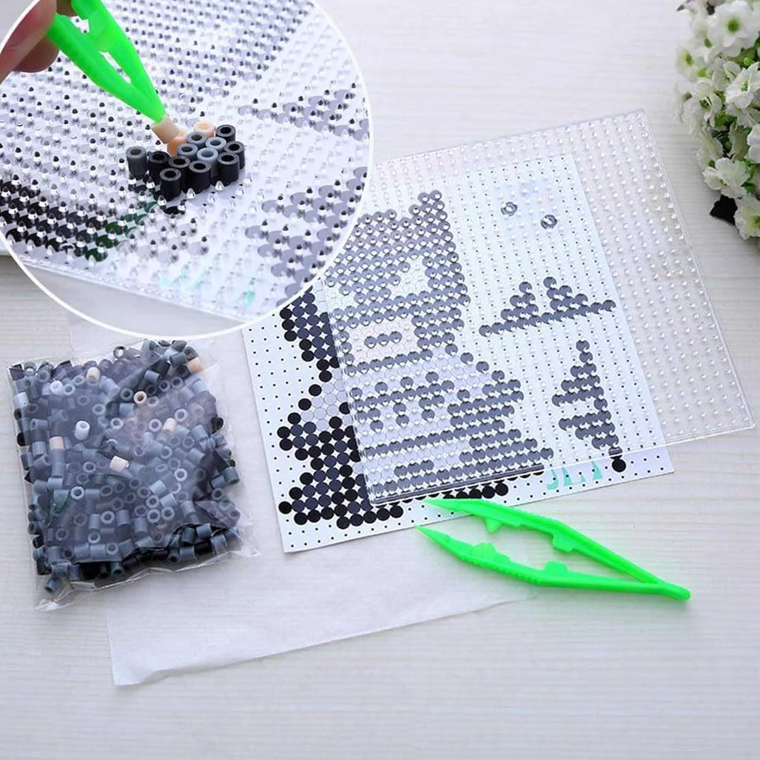 UKKQES 30PCS Plastic Tweezers 5 Assorted Colors Craft Forceps Tools for Handmade DIY Creative Beading Projects Jewelry Making Kids Adult Home Classroom School image number 1