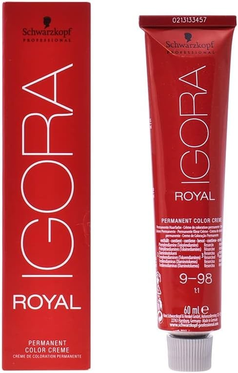 Schwarzkopf Professional IGORA Royal Hair Color Color 9-98 (Colorists&acute;S Color Creme) 2 Oz, Extra Light Blonde Violet Red