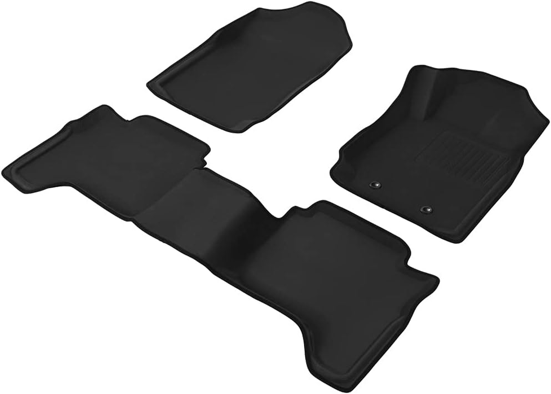 Weisshorn Car Mats, Rubber Cars Carpets Floor Mat anti Slip Cover Protector for Mazda BT50 Decor Accessories, Dual Crew Cab 2012-2021 Resistant to Water Oils UV Sunlight Black image number 1