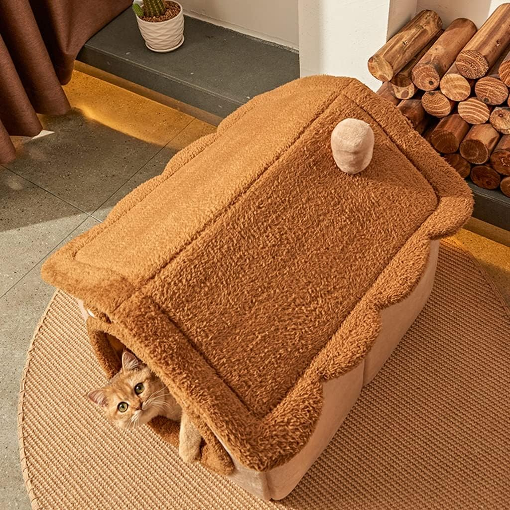 Universal Cat Nest Small Cat Nest Pet House Cat Supplies Soft and Comfortable(Size:48 * 40 * 39Cm) image number 6
