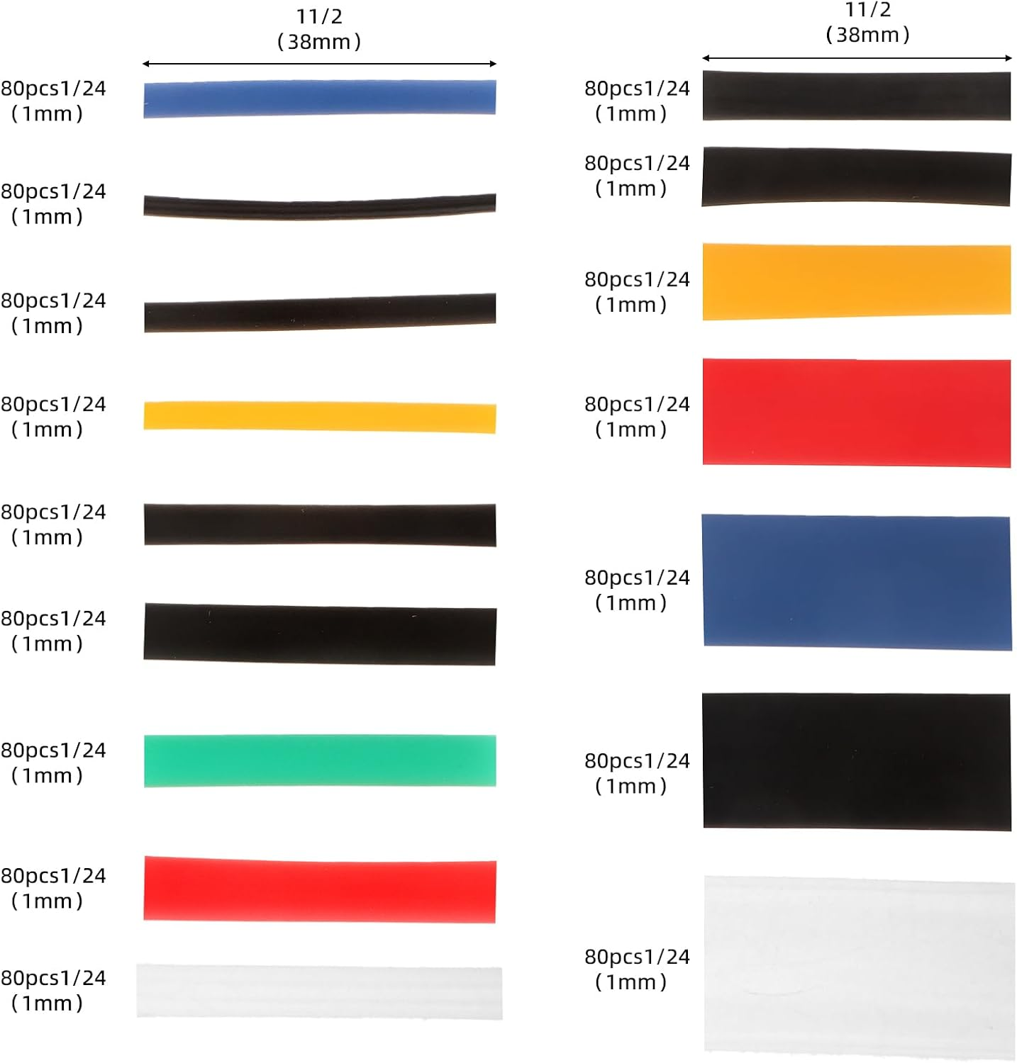 DIANN 580Pcs Wire Heat Shrink Tubing Kit Industrial Heat-Shrink Tubing for Wires 2:1 Marine Grade Heat Shrink Wrap Premium Large Electrical Waterproof Heat Shrink Tape 11 Sizes 6 Colored Assorted