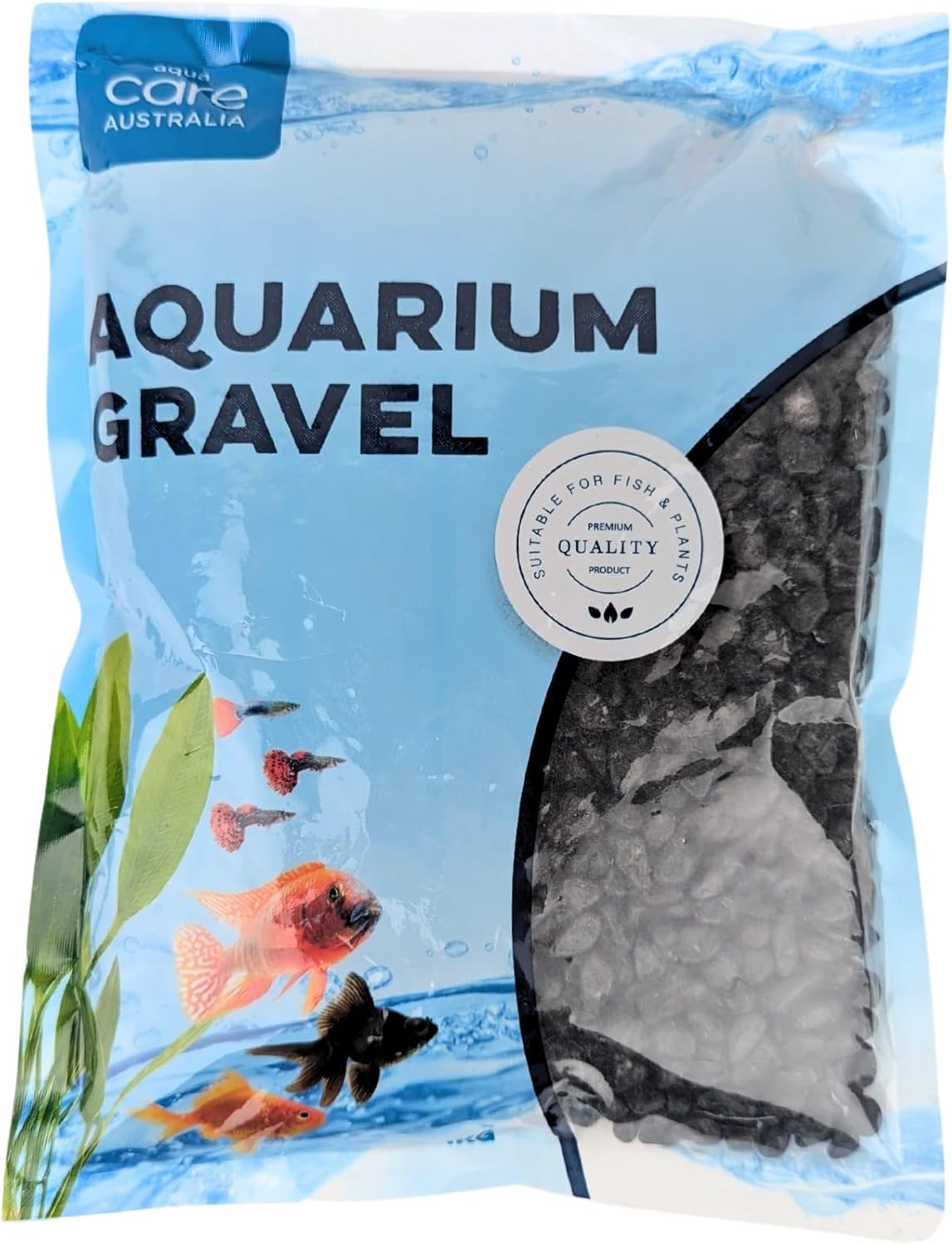 Aqua Care Aquarium Gravel Black 1Kg, 5-10Mm - Suitable for Freshwater and Saltwater Fish Tanks, Aqua Safe, Aquarium Decorative Gravel image number 1